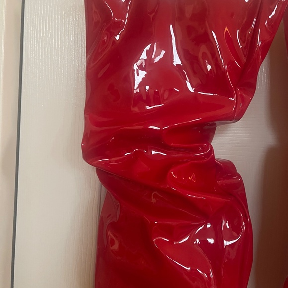 CUCCO THIGH HIGH RED PATENT LEATHER BOOTS 6(US) 36(EU) - Picture 8 of 15